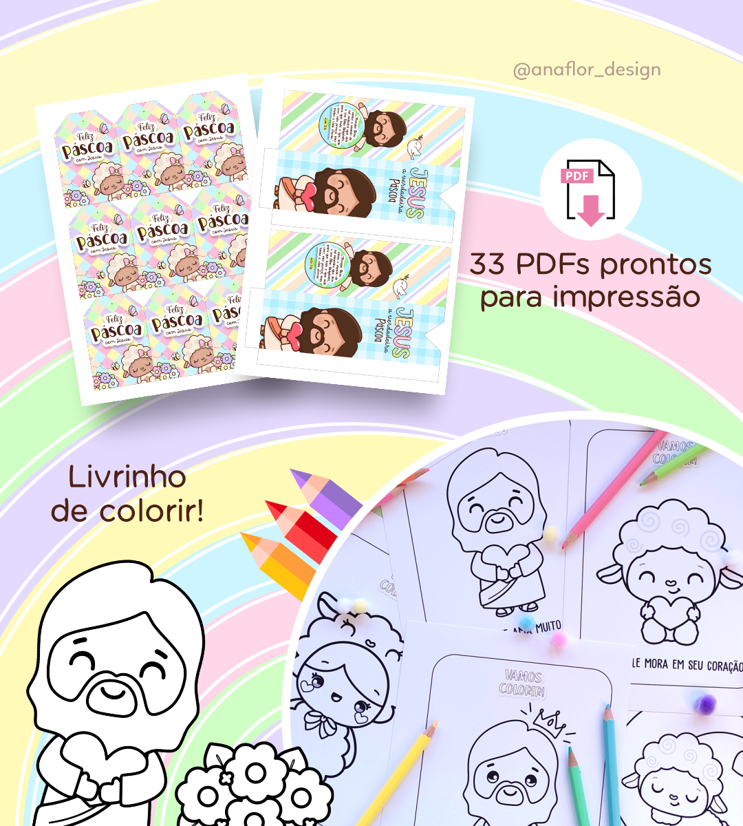 Pintar e Colorir Kids Ed. 30 - Fofinhos - PRODUTO DIGITAL (PDF)